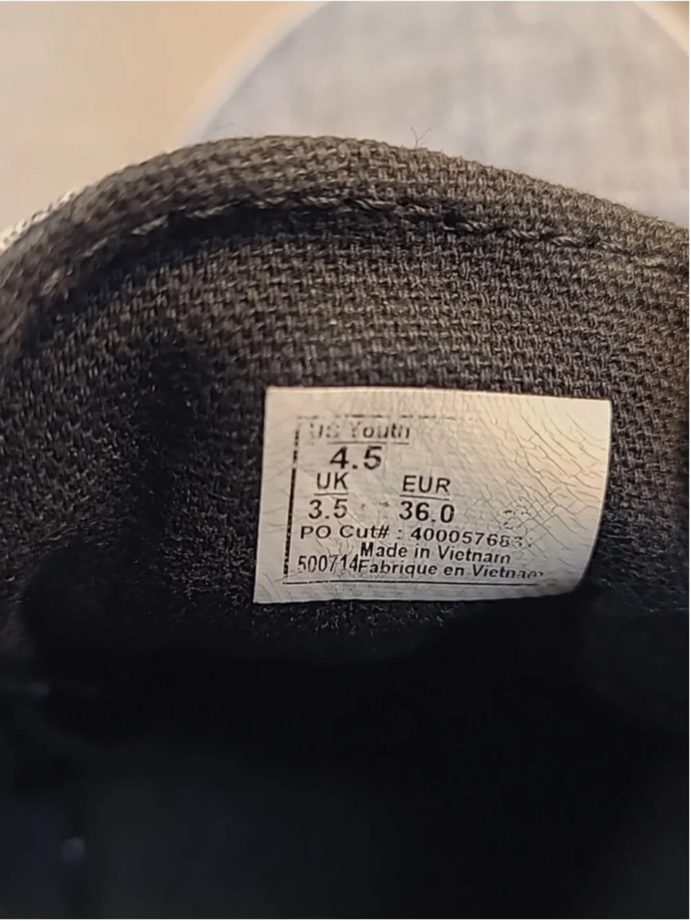 Vans Ward Textile Gray and White Sneakers Size 3.5Y/5 Womens